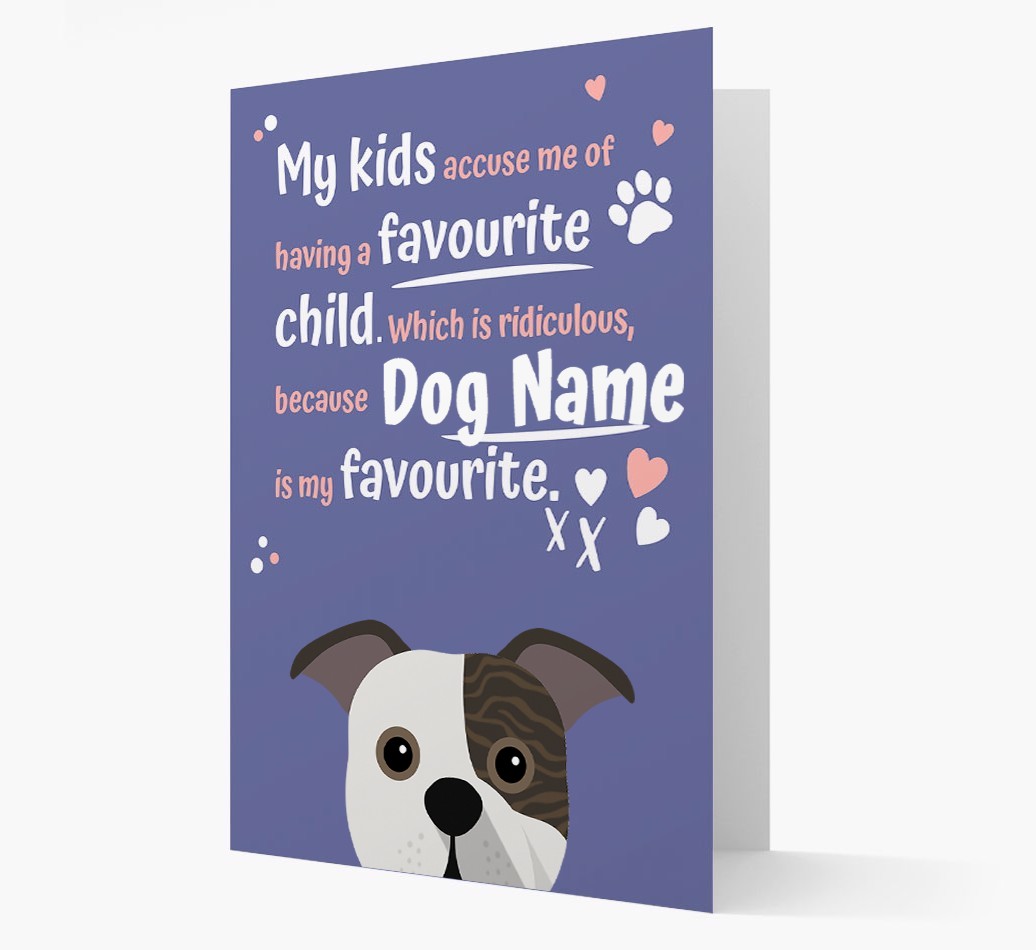 'Favourite Child' - Personalised {breedFullName} Card