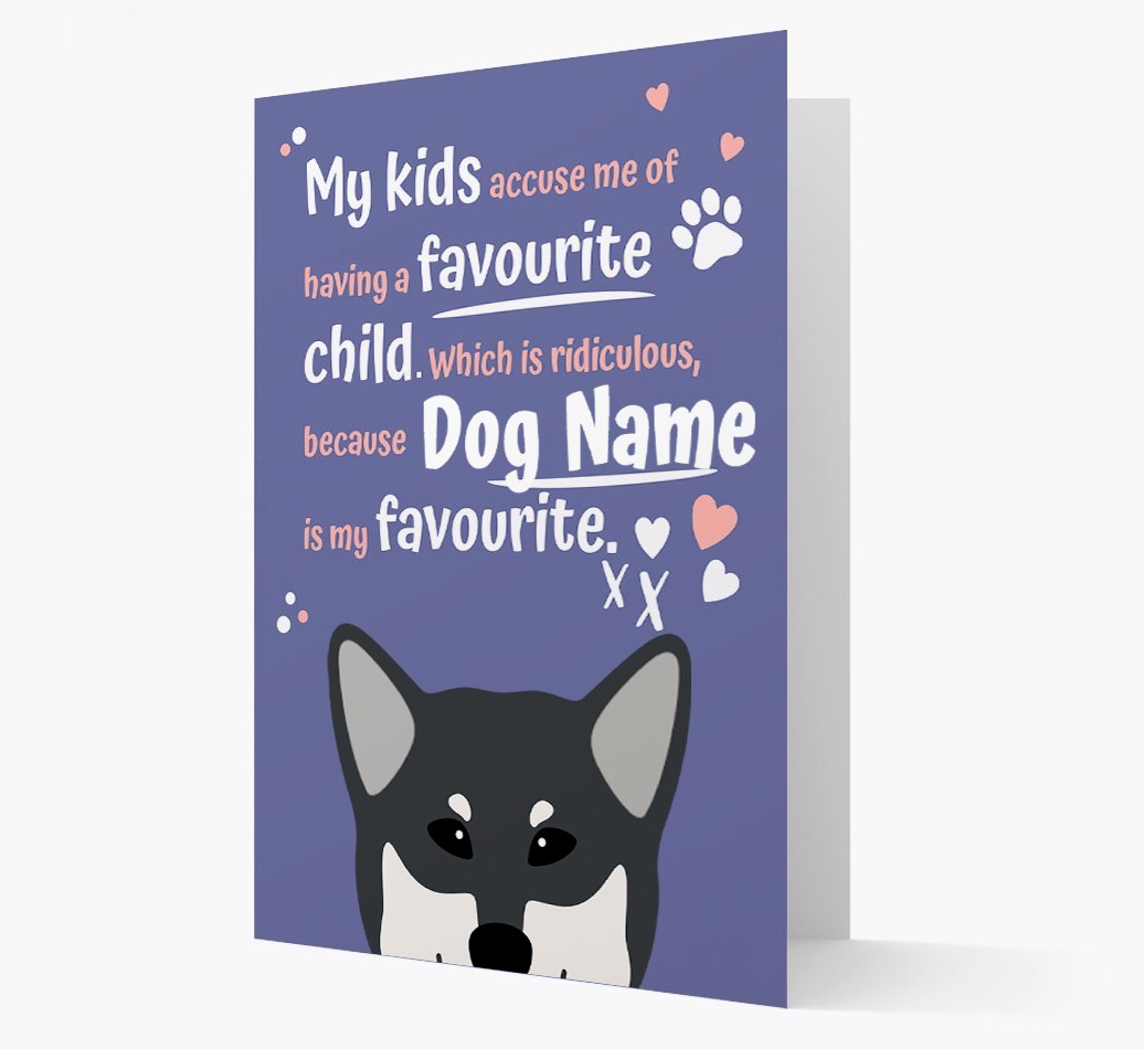 'Favourite Child' - Personalised {breedFullName} Card