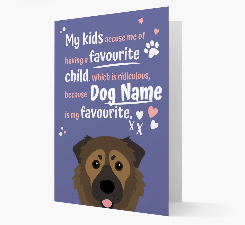 'Favorite Child' - Personalized {breedFullName} Card