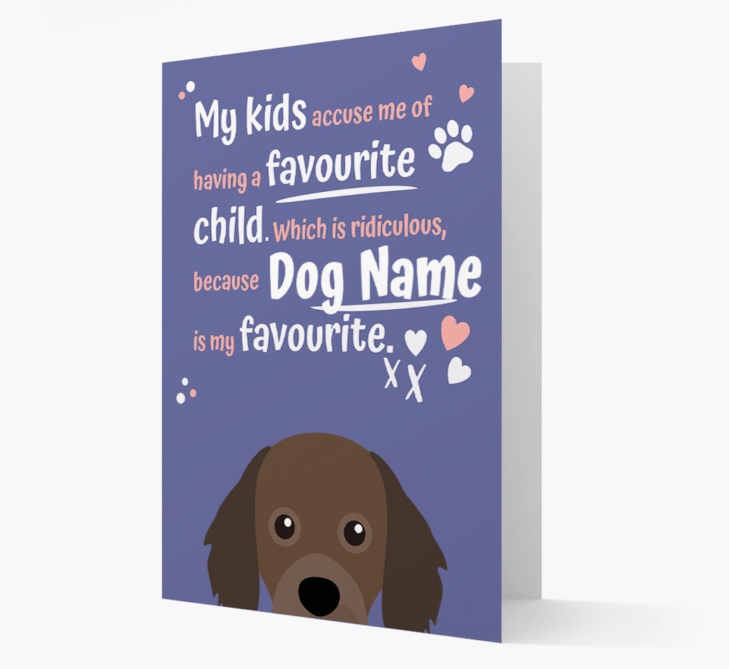 'Favourite Child' - Personalised {breedFullName} Card