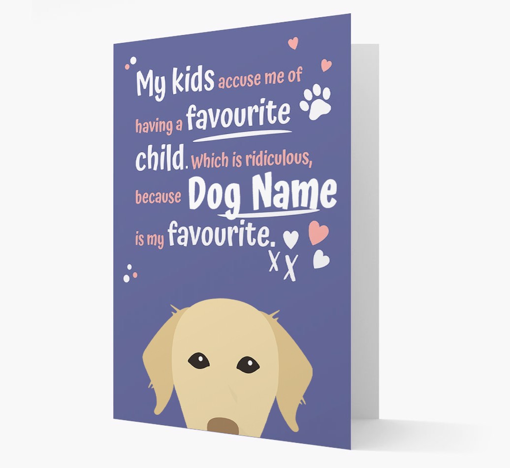 'Favourite Child' - Personalised {breedFullName} Card