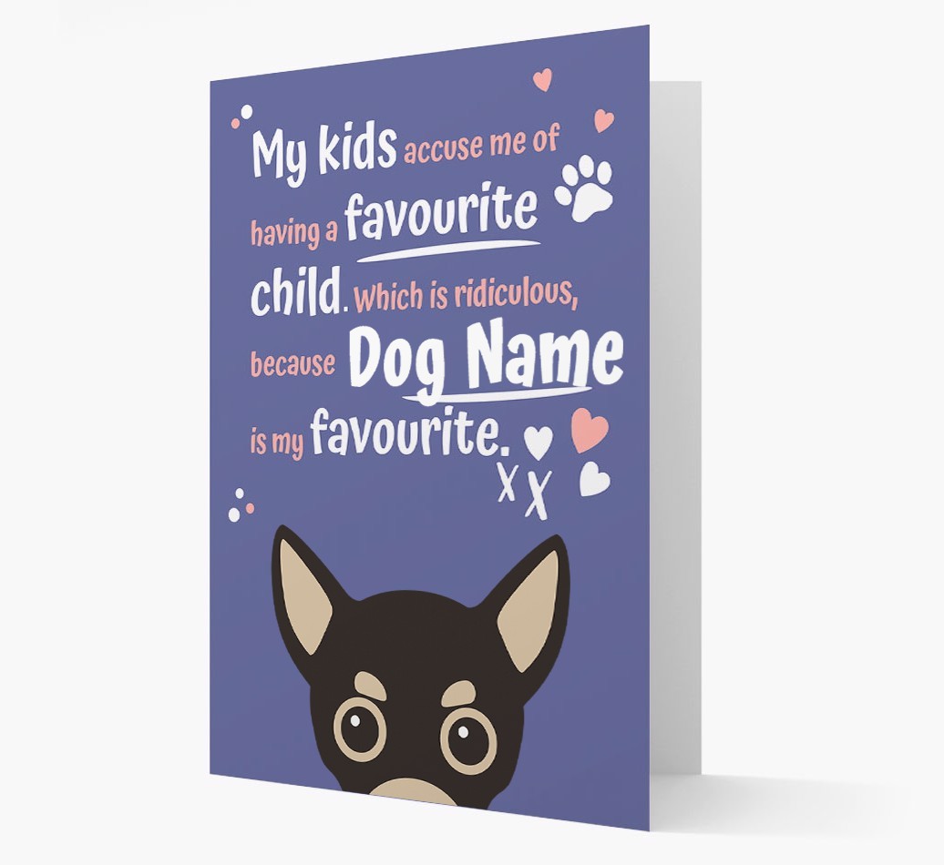 'Favourite Child' - Personalised {breedFullName} Card