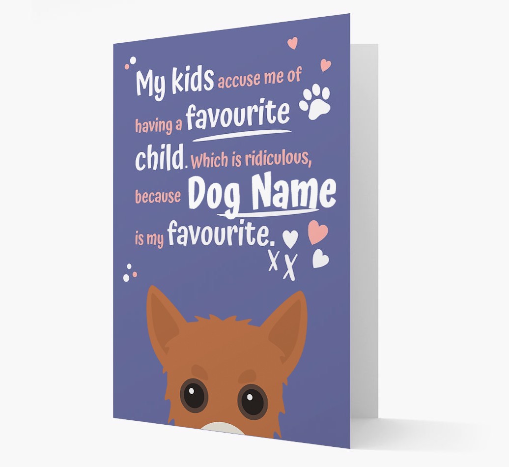 'Favourite Child' - Personalised {breedFullName} Card