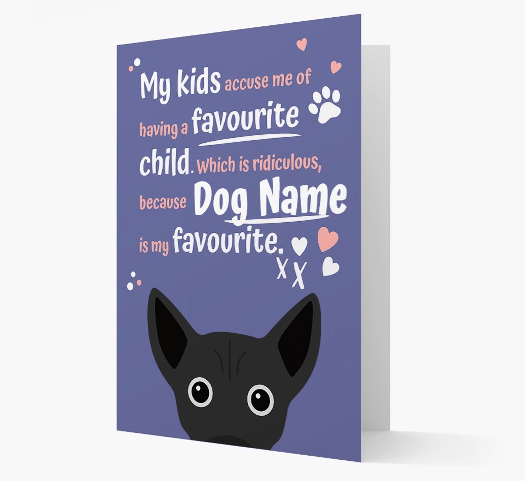 'Favourite Child' - Personalised {breedFullName} Card