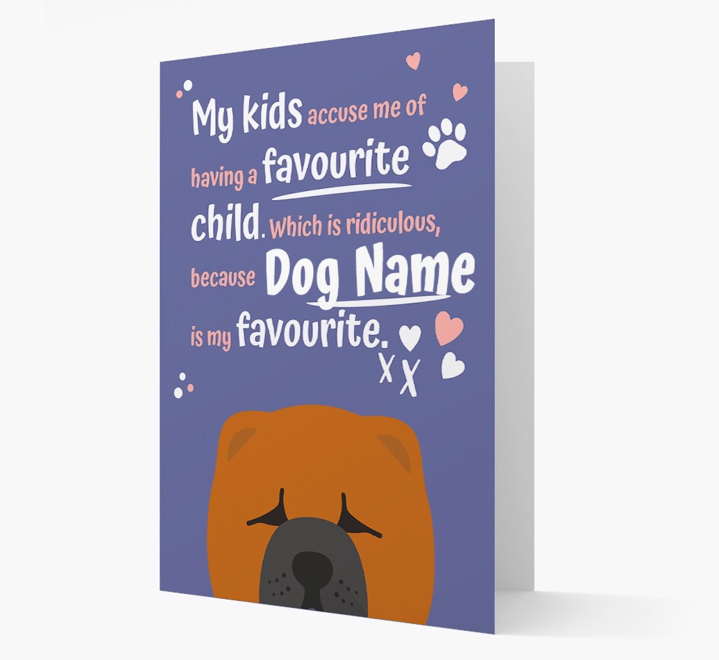 'Favourite Child' - Personalised {breedFullName} Card