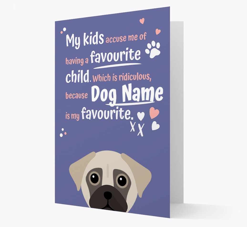 'Favourite Child' - Personalised {breedFullName} Card