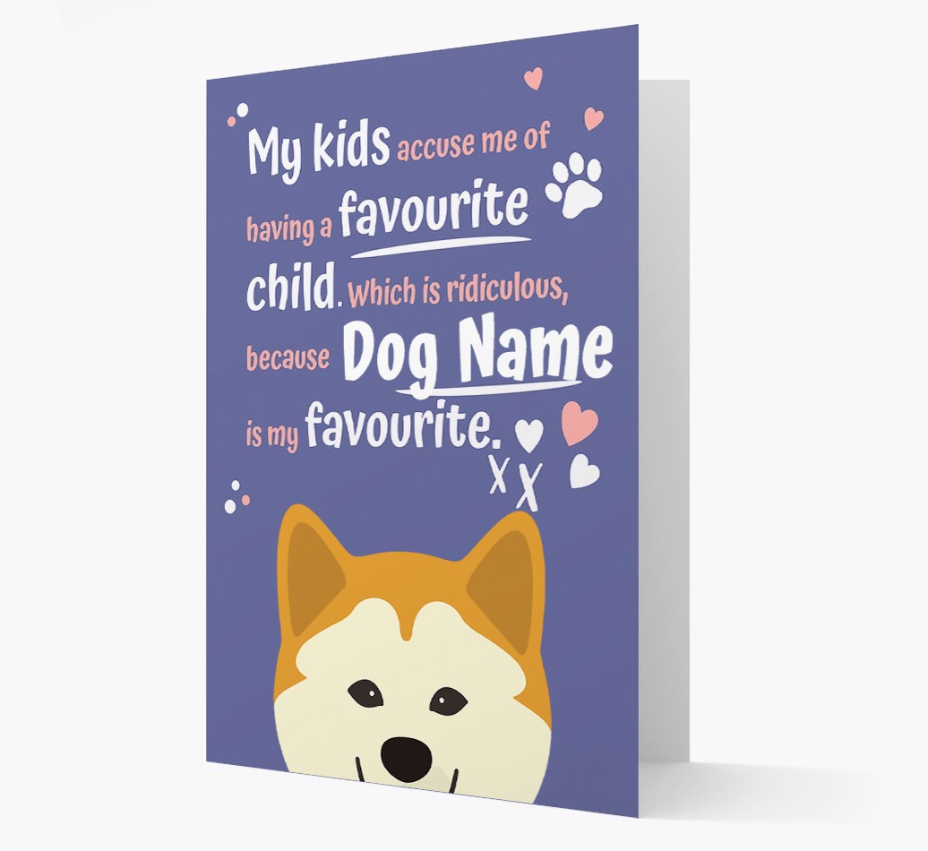 'Favourite Child' - Personalised {breedFullName} Card