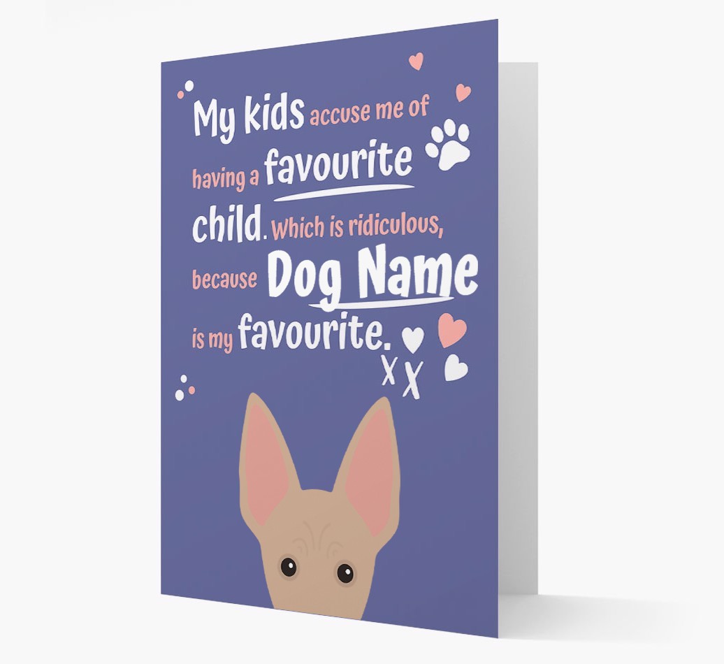 'Favourite Child' - Personalised {breedFullName} Card