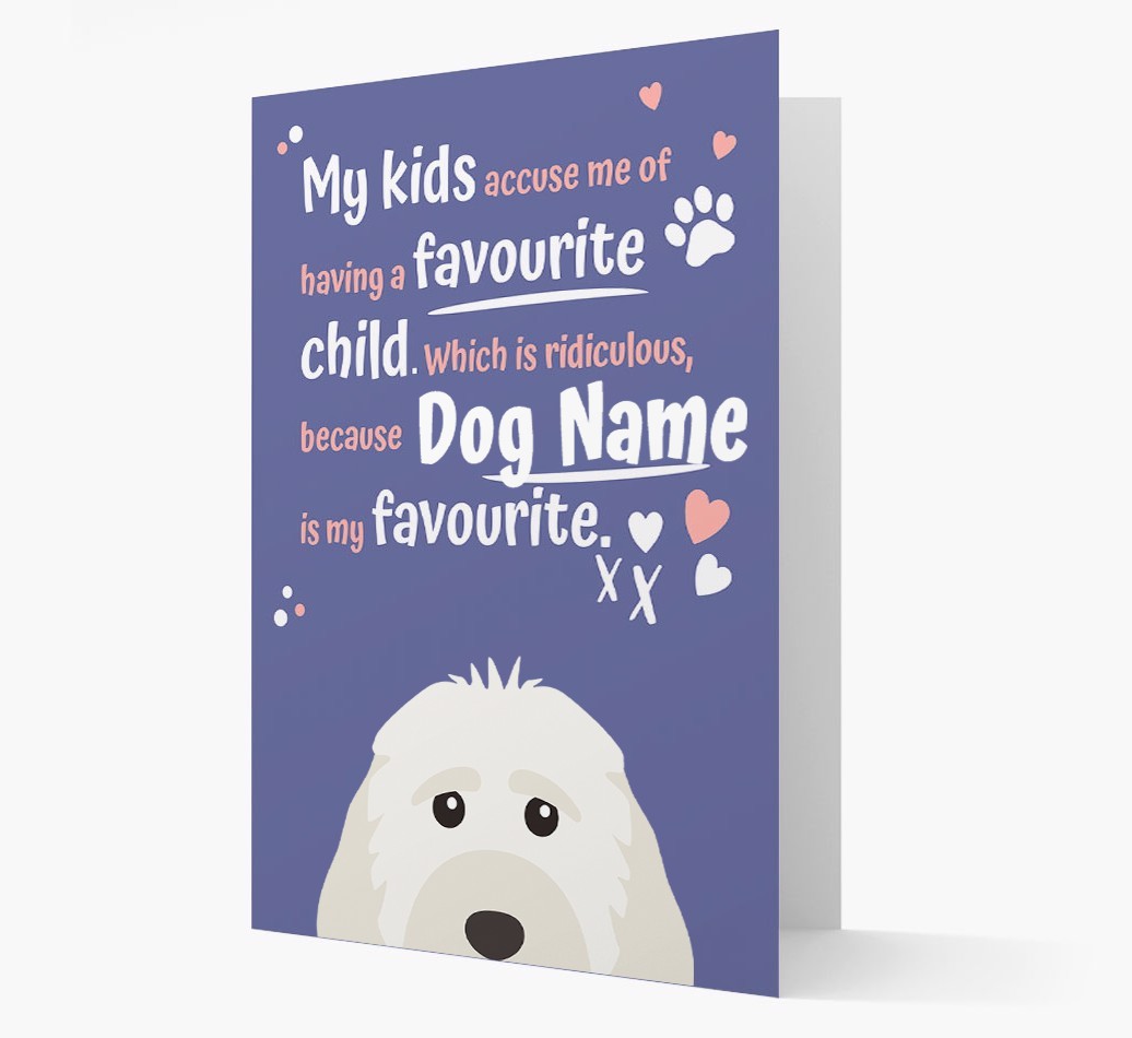 'Favourite Child' - Personalised {breedFullName} Card