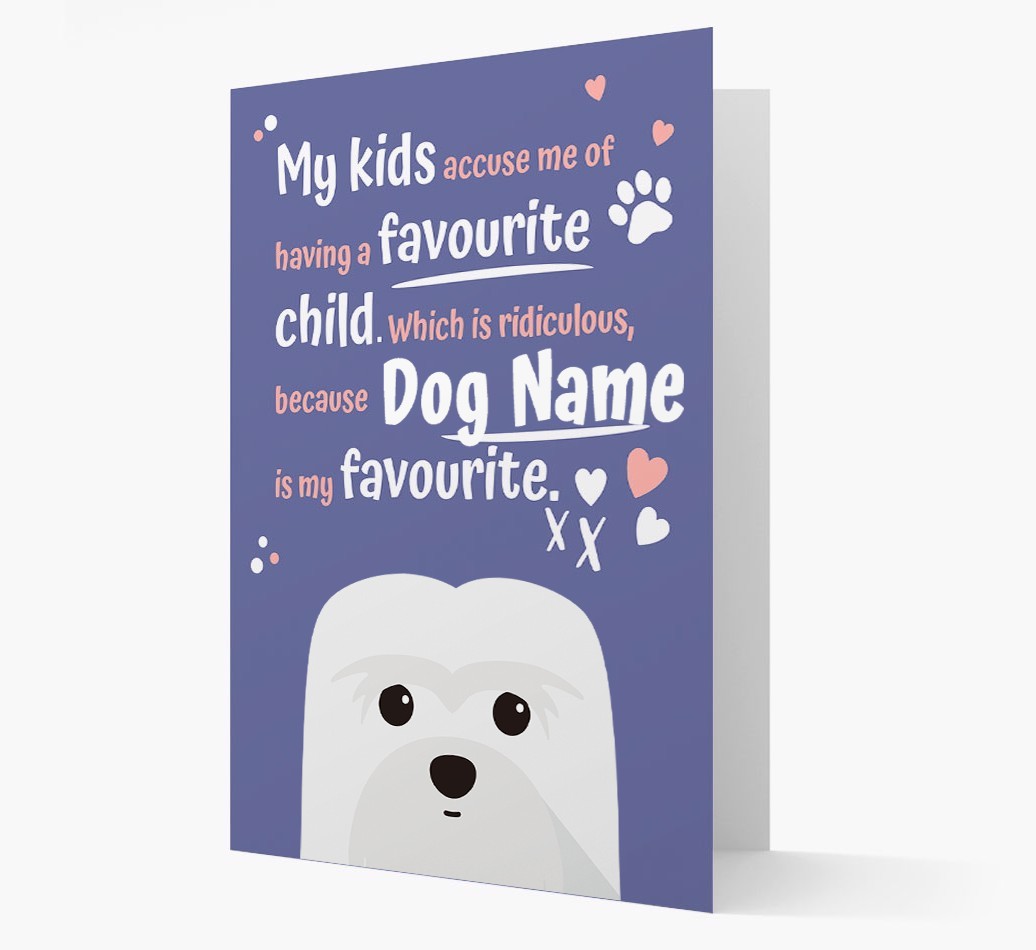 'Favourite Child' - Personalised {breedFullName} Card