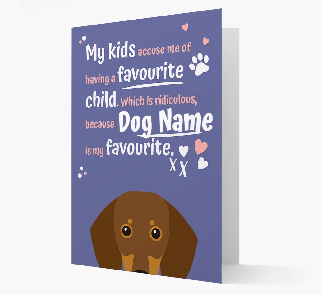 'Favourite Child' - Personalised {breedFullName} Card