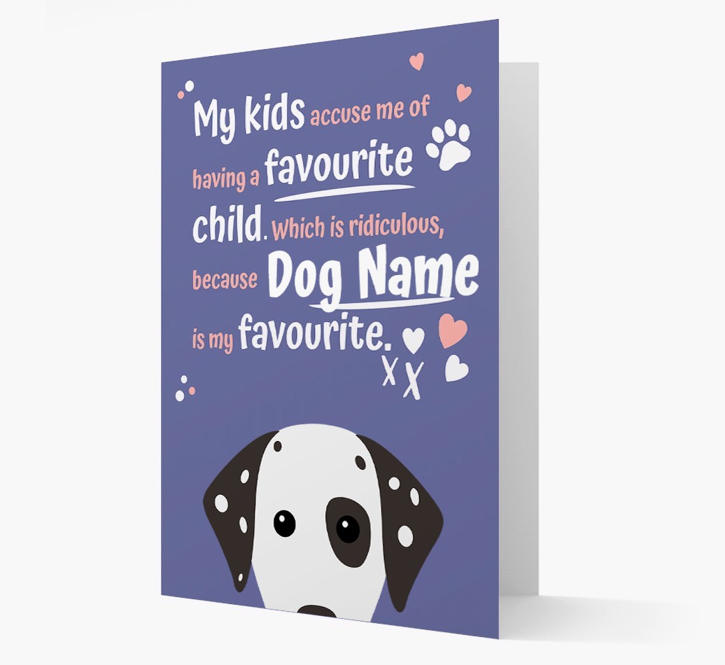 'Favourite Child' - Personalised {breedFullName} Card