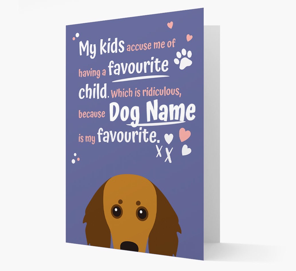 'Favourite Child' - Personalised {breedFullName} Card