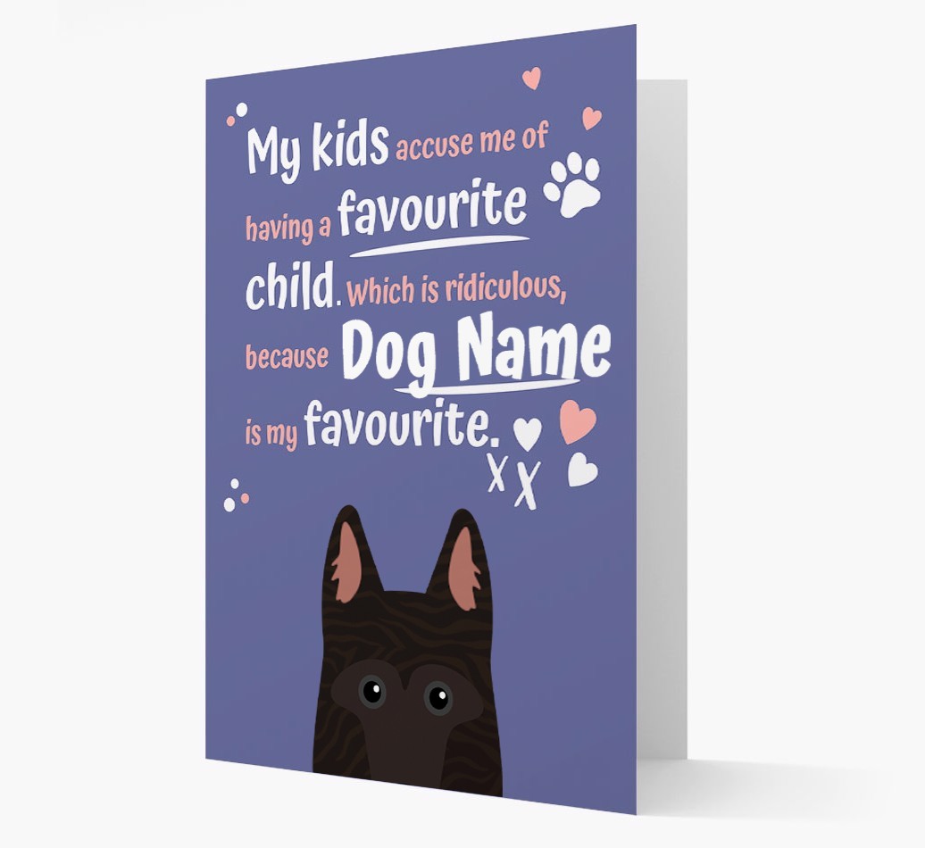 'Favourite Child' - Personalised {breedFullName} Card