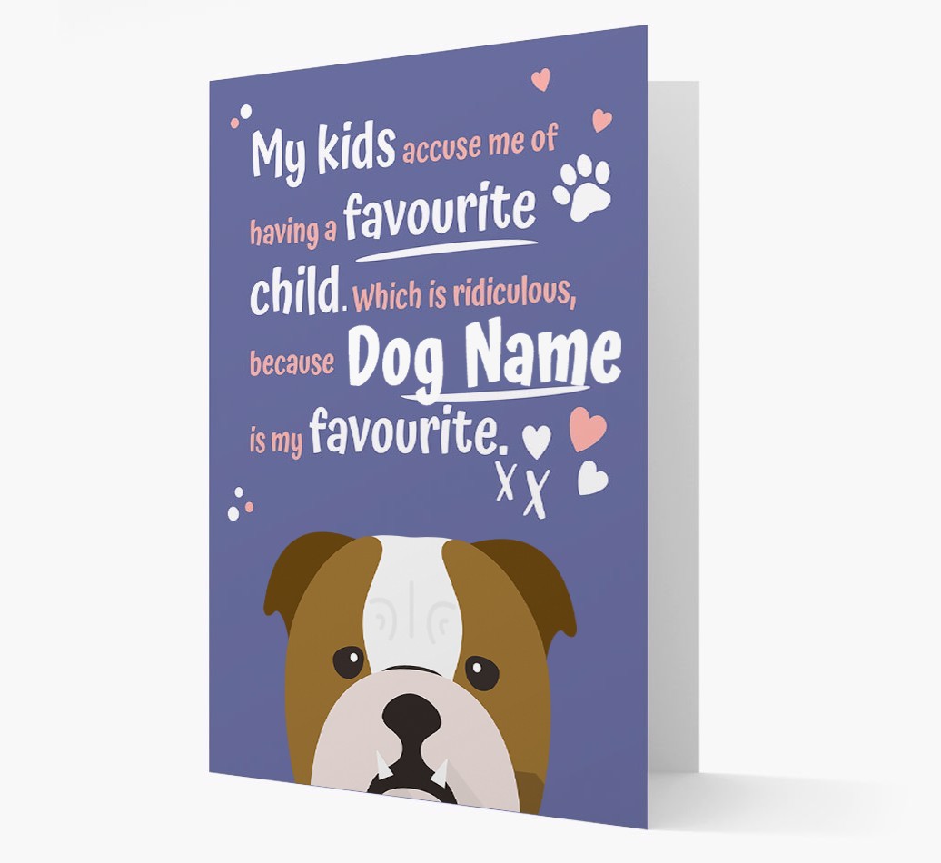 'Favourite Child' - Personalised {breedFullName} Card