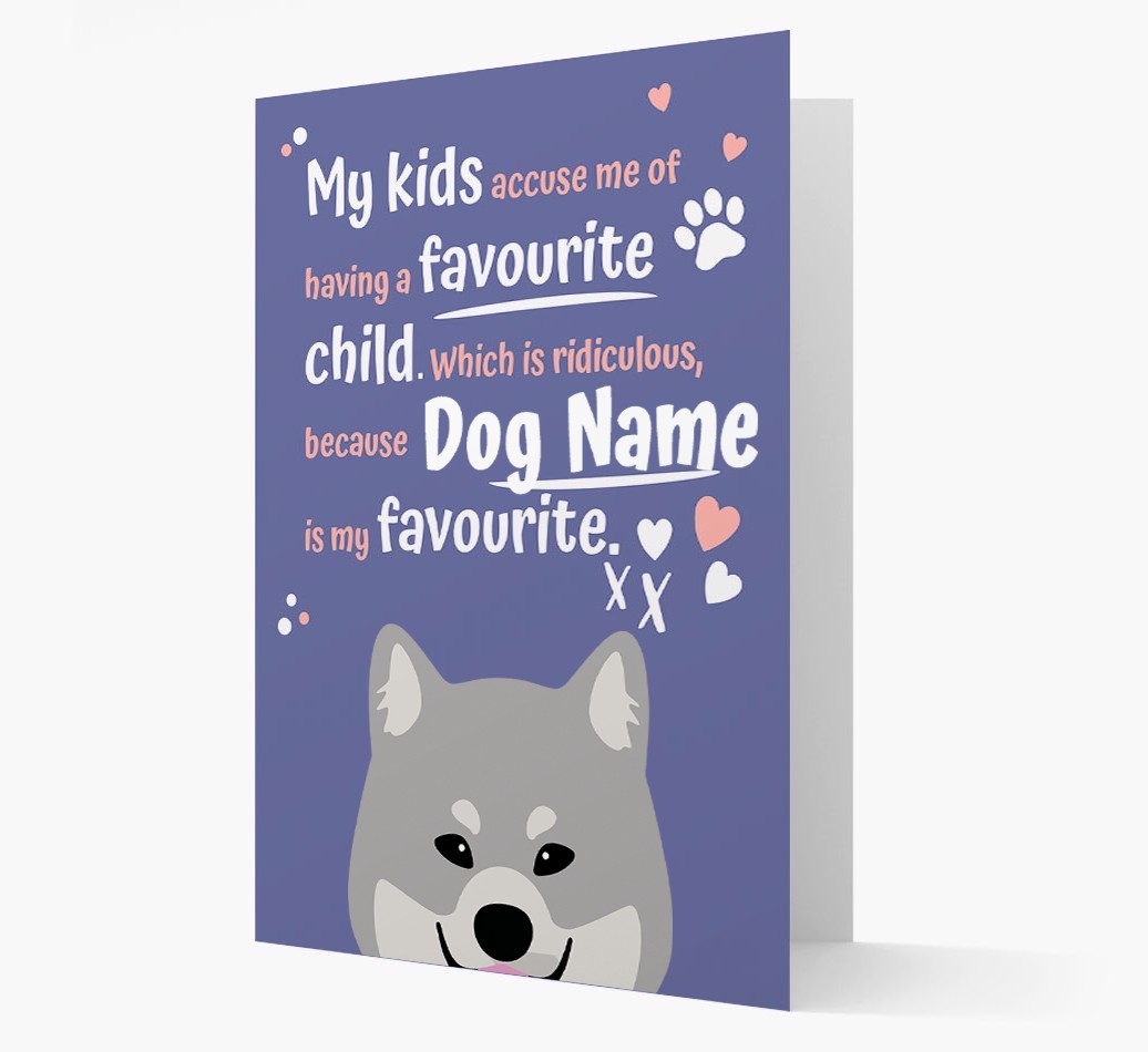 'Favourite Child' - Personalised {breedFullName} Card