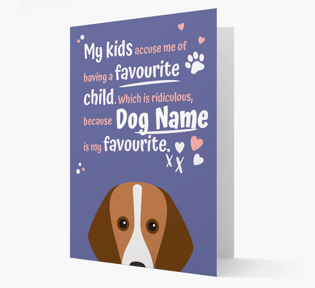 'Favourite Child' - Personalised {breedFullName} Card