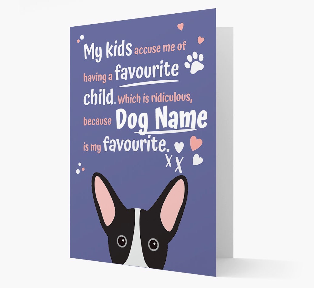 'Favourite Child' - Personalised {breedFullName} Card