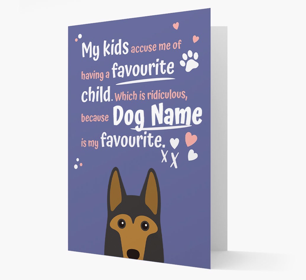 'Favourite Child' - Personalised {breedFullName} Card