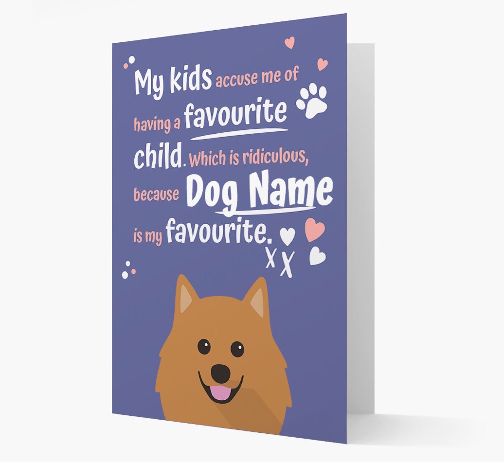 'Favourite Child' - Personalised {breedFullName} Card