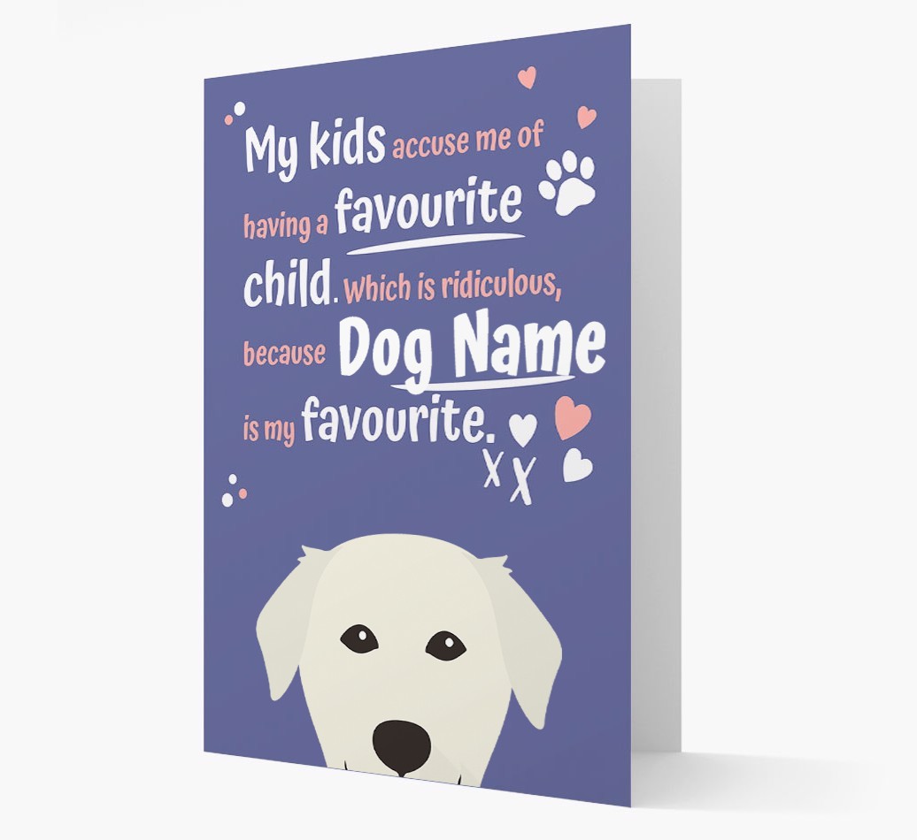 'Favourite Child' - Personalised {breedFullName} Card