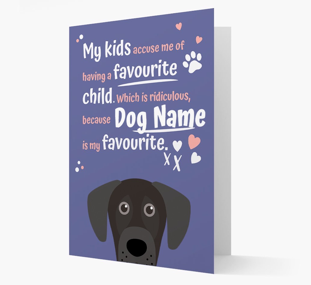 'Favourite Child' - Personalised {breedFullName} Card