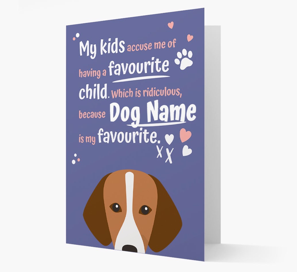 'Favourite Child' - Personalised {breedFullName} Card