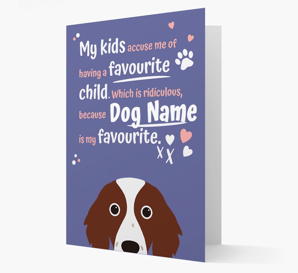 'Favourite Child' - Personalised {breedFullName} Card