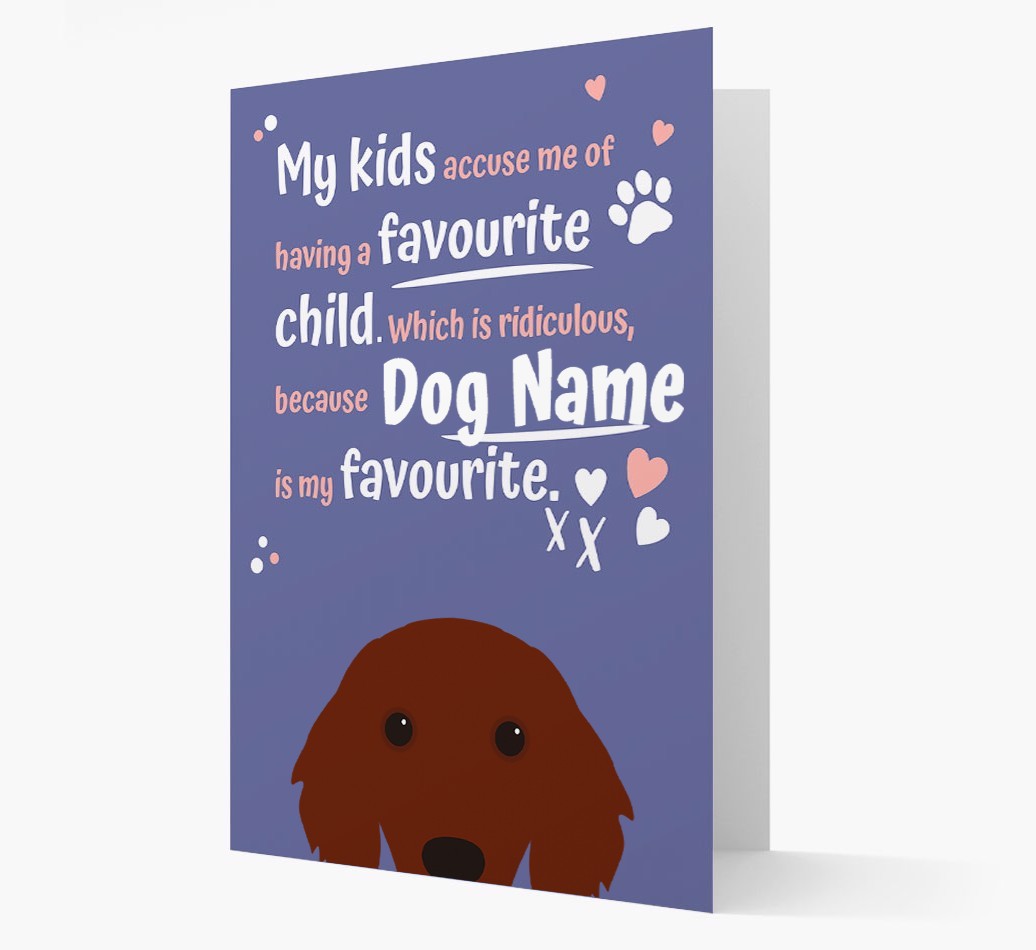 'Favourite Child' - Personalised {breedFullName} Card