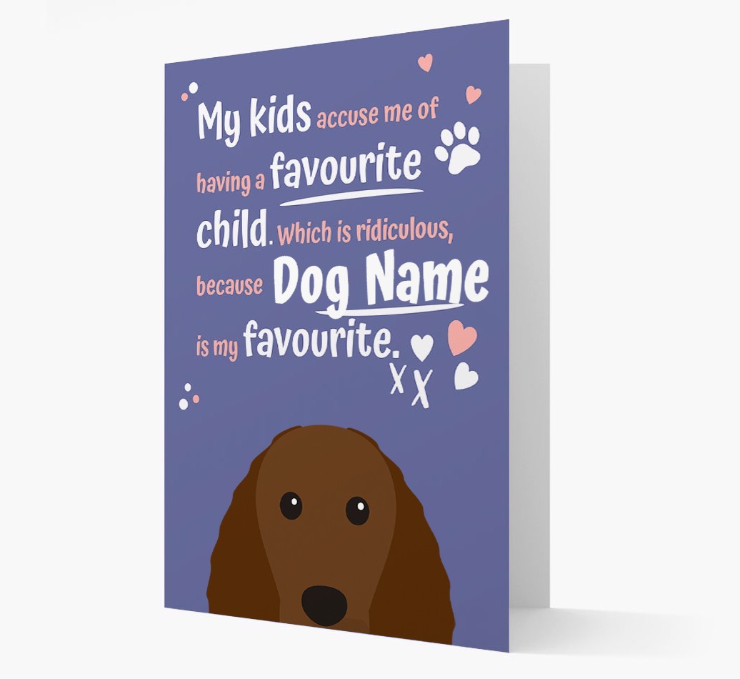 'Favourite Child' - Personalised {breedFullName} Card