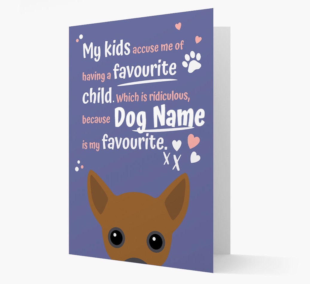 'Favourite Child' - Personalised {breedFullName} Card