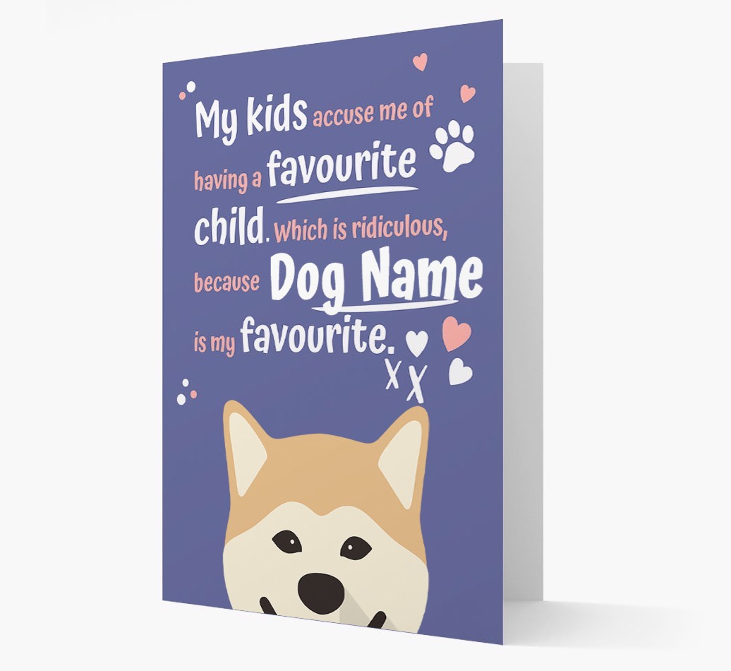 'Favourite Child' - Personalised {breedFullName} Card