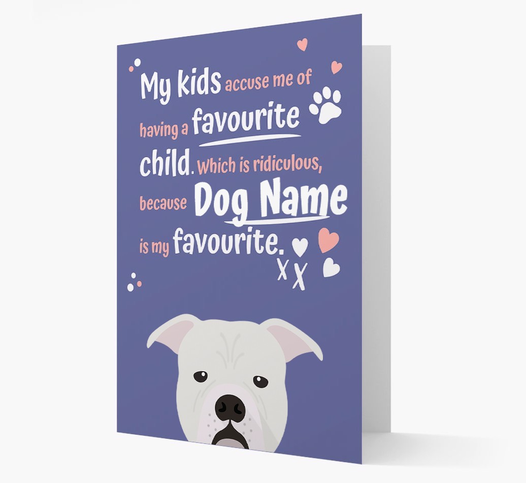 'Favourite Child' - Personalised {breedFullName} Card
