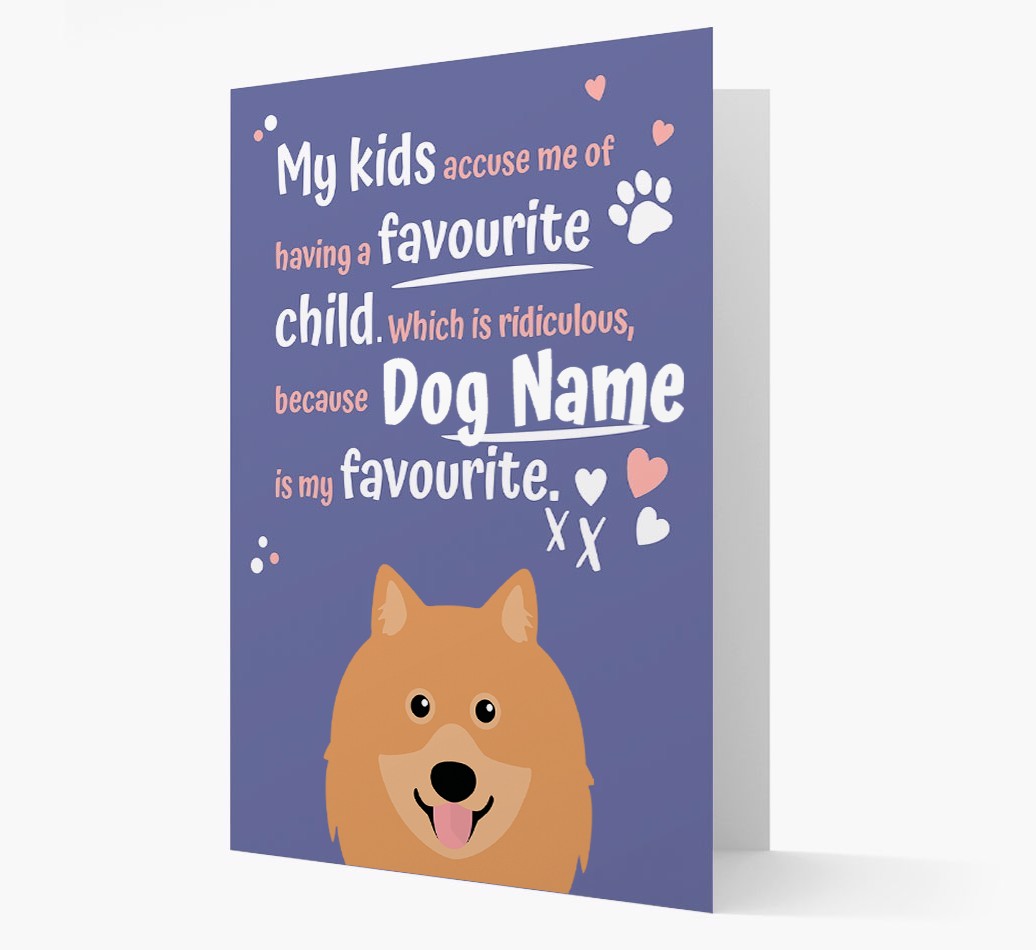 'Favourite Child' - Personalised {breedFullName} Card