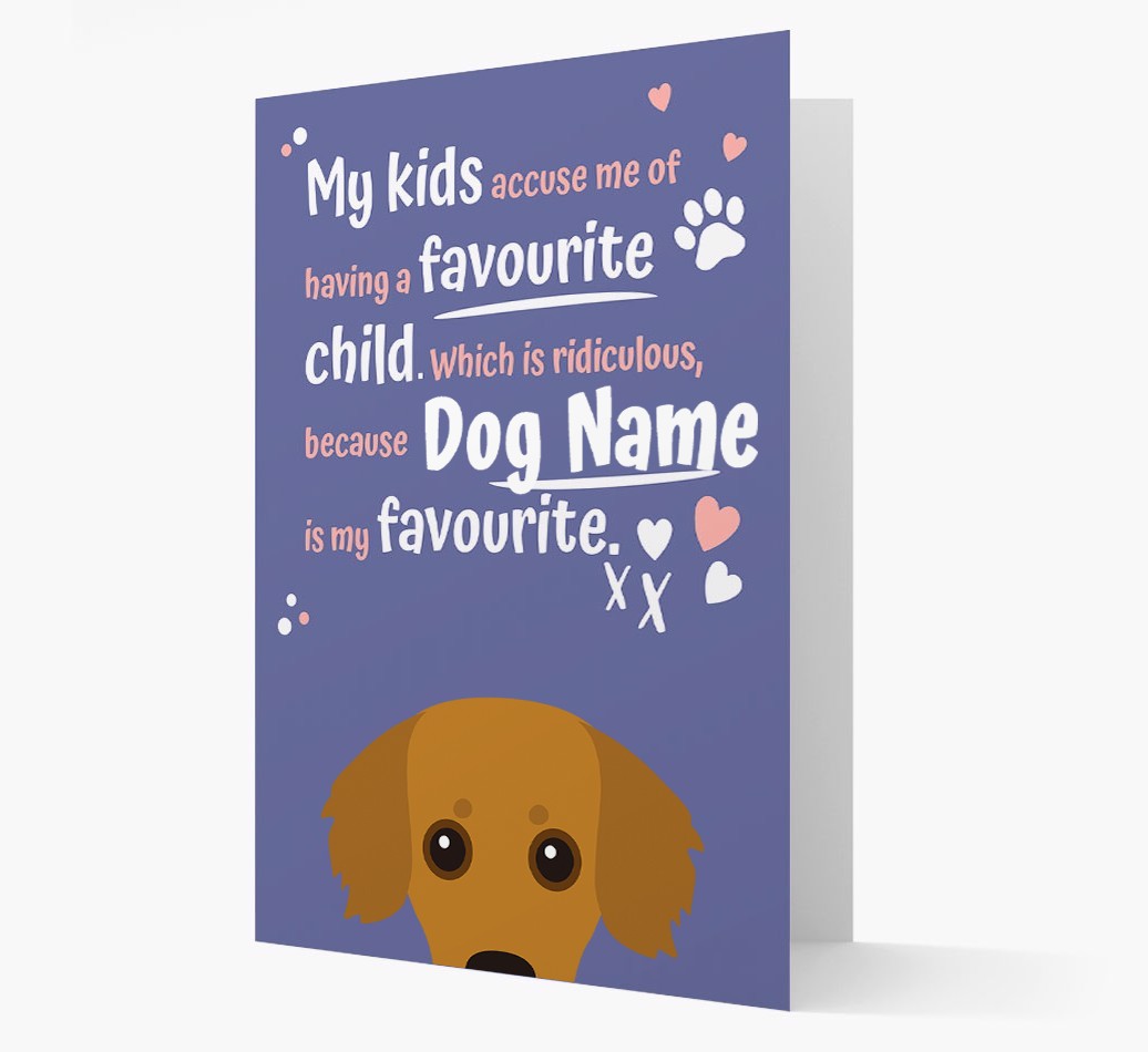 'Favourite Child' - Personalised {breedFullName} Card