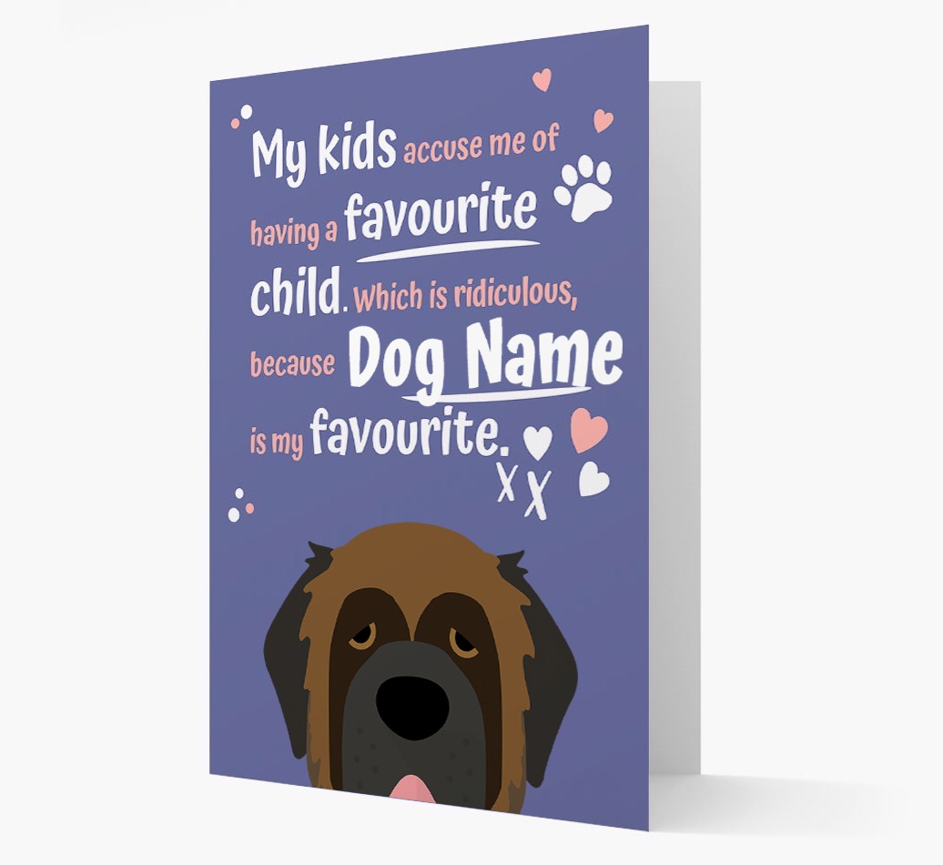 'Favourite Child' - Personalised {breedFullName} Card