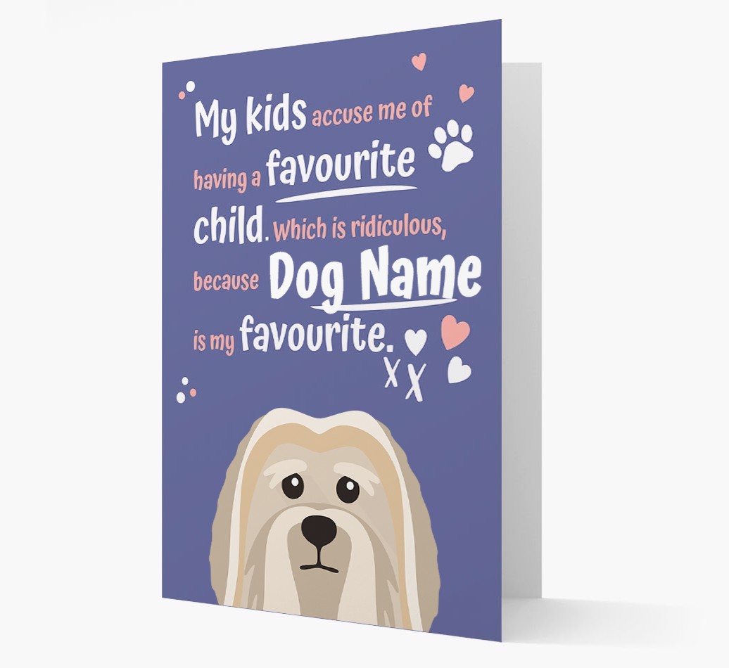 'Favourite Child' - Personalised {breedFullName} Card