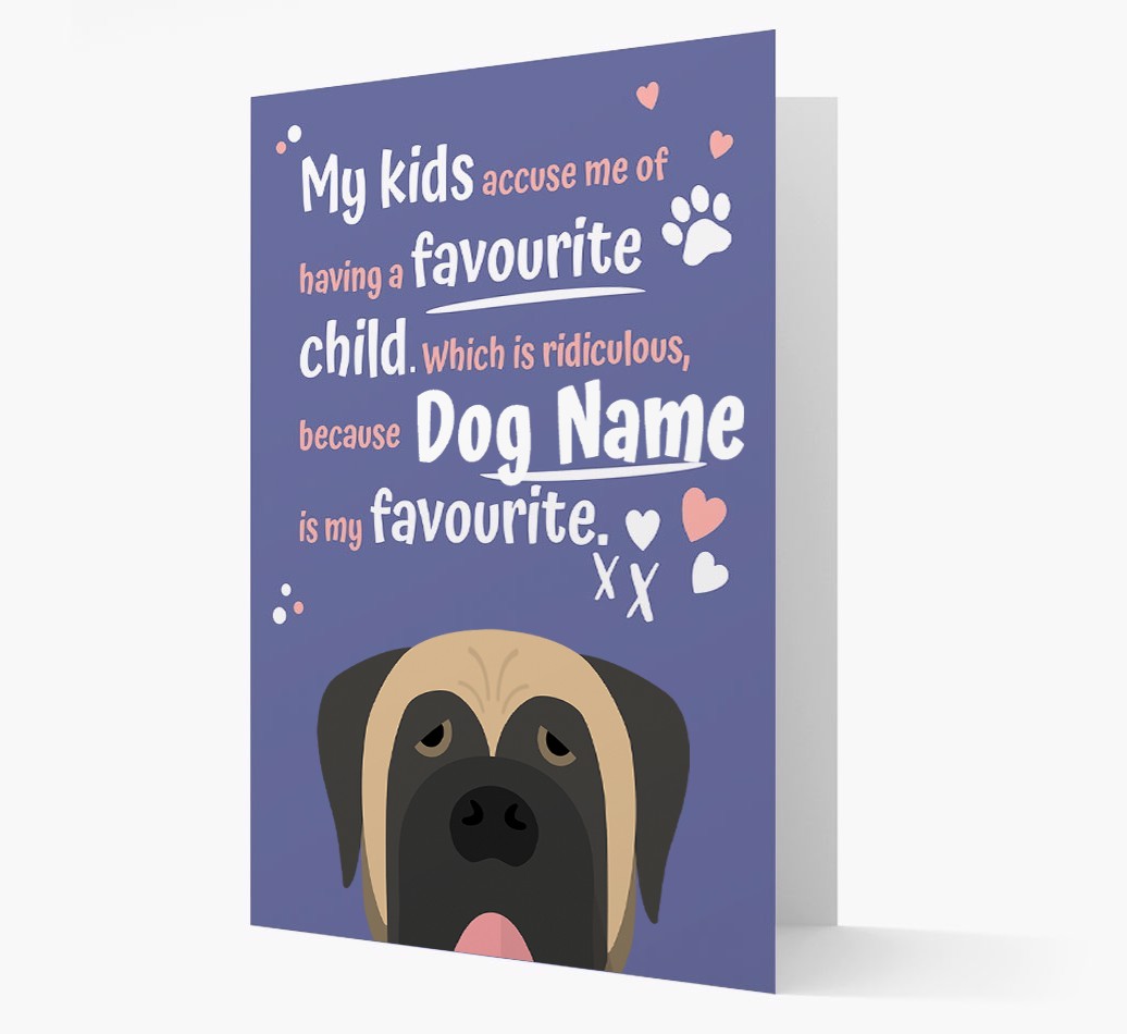 'Favourite Child' - Personalised {breedFullName} Card