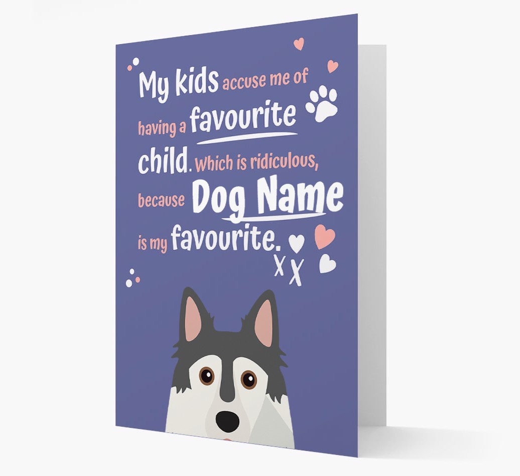 'Favourite Child' - Personalised {breedFullName} Card