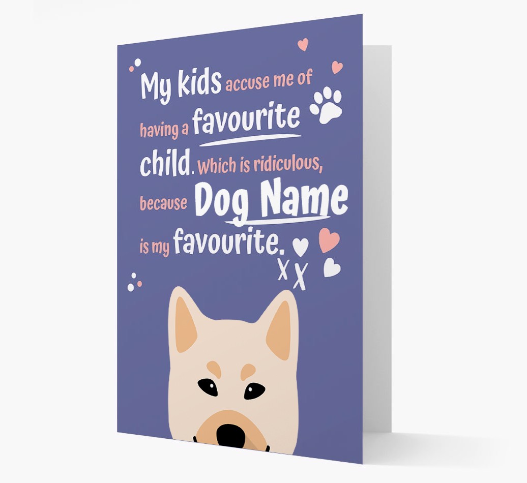 'Favourite Child' - Personalised {breedFullName} Card
