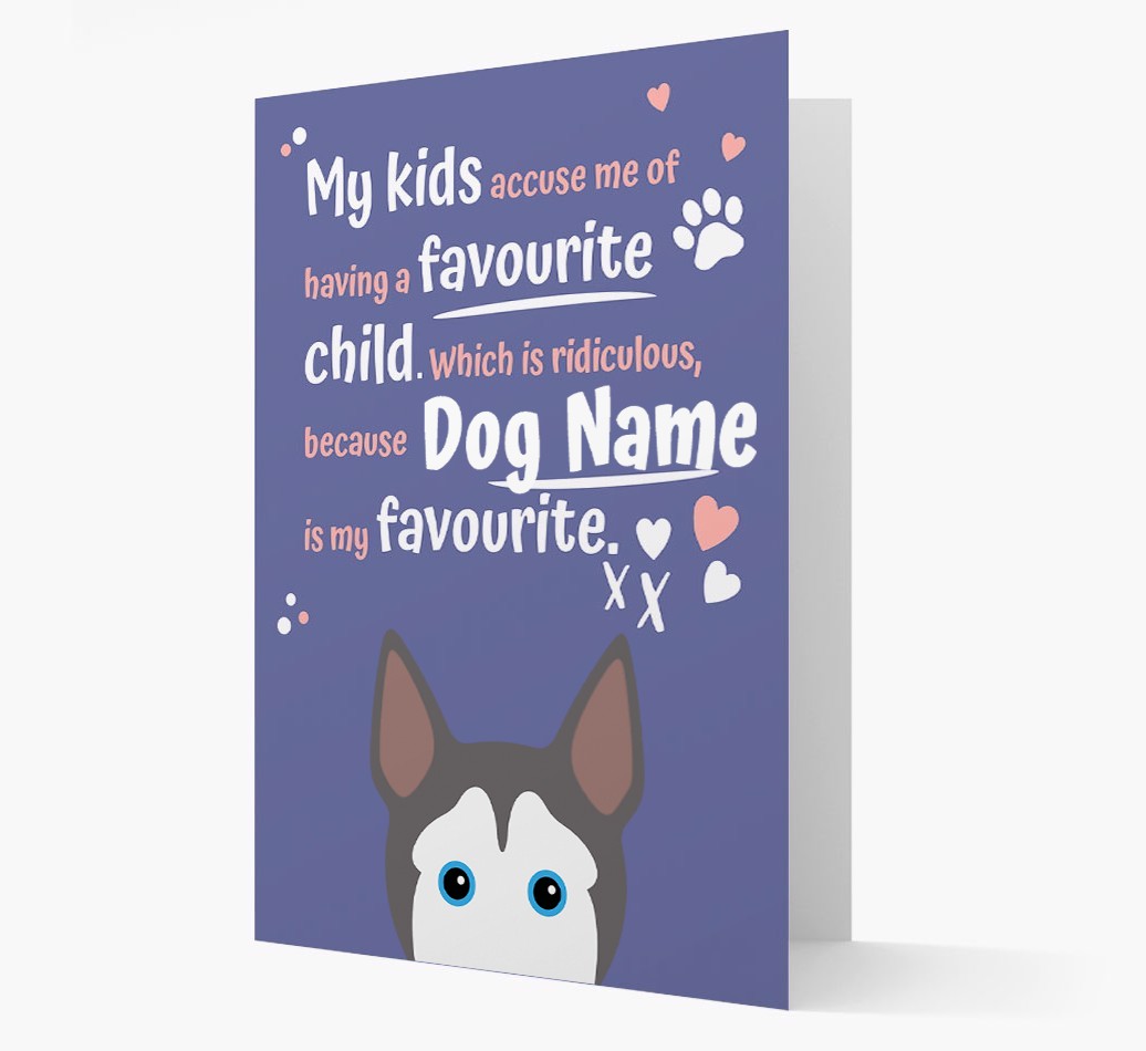 'Favourite Child' - Personalised {breedFullName} Card