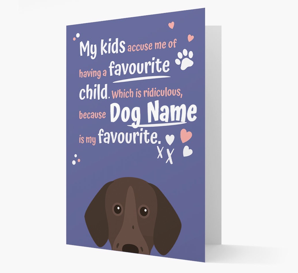 'Favourite Child' - Personalised {breedFullName} Card