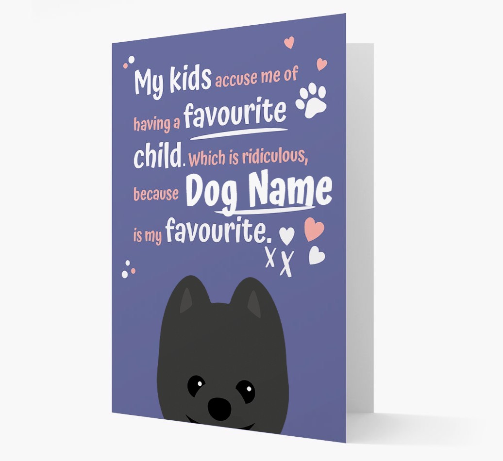 'Favourite Child' - Personalised {breedFullName} Card