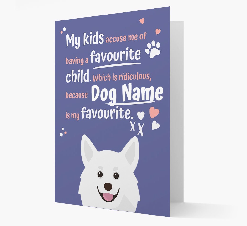 'Favourite Child' - Personalised {breedFullName} Card