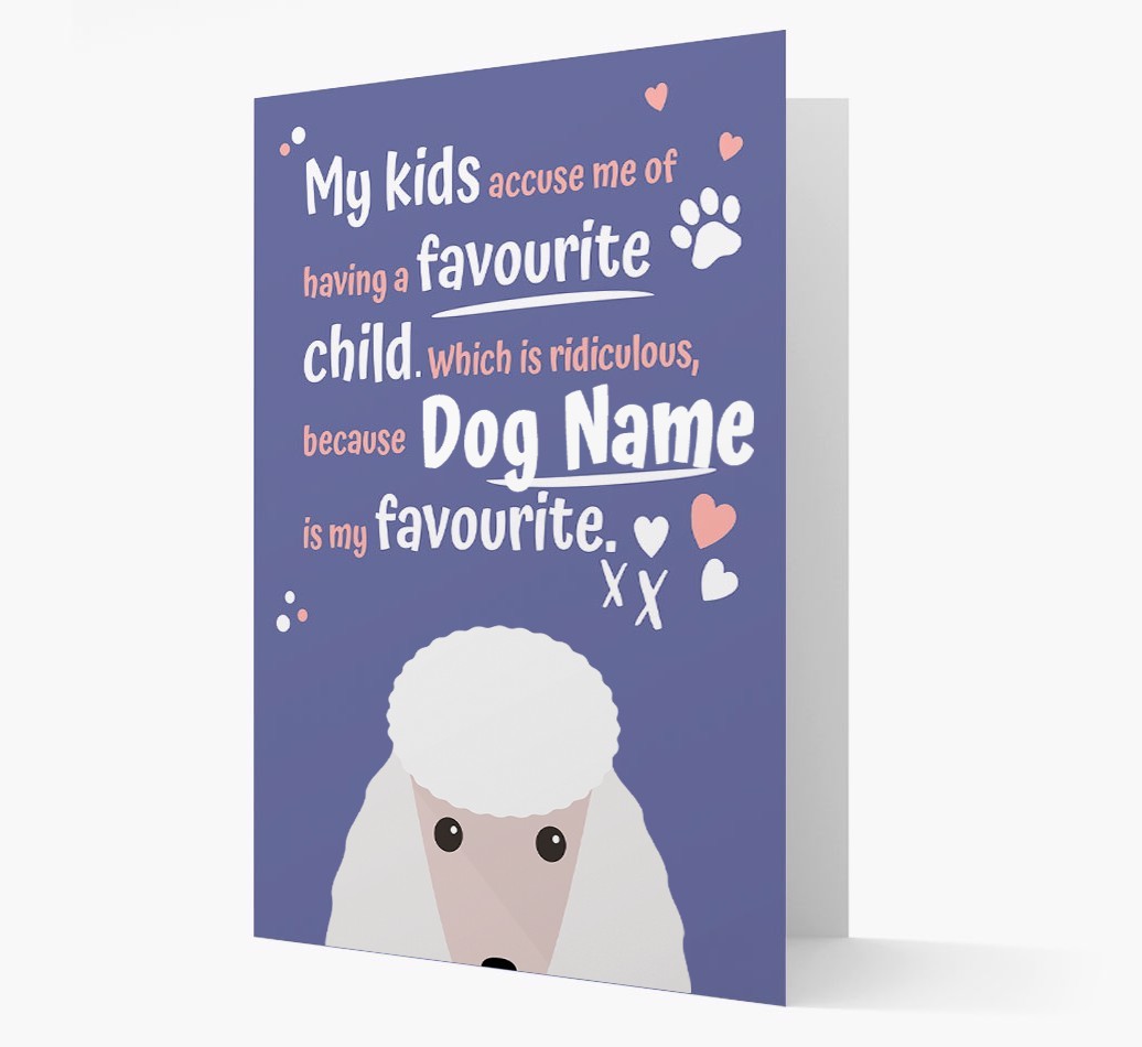 'Favourite Child' - Personalised {breedFullName} Card
