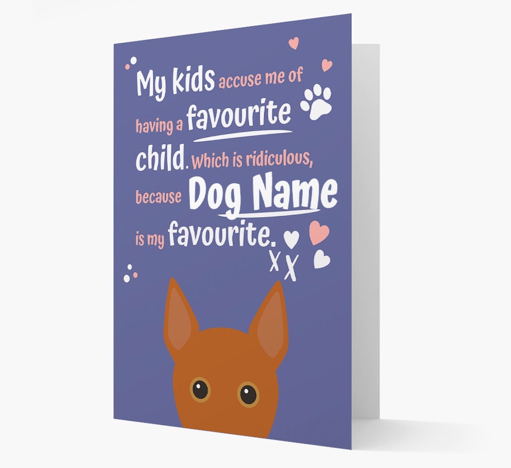 'Favourite Child' - Personalised {breedFullName} Card