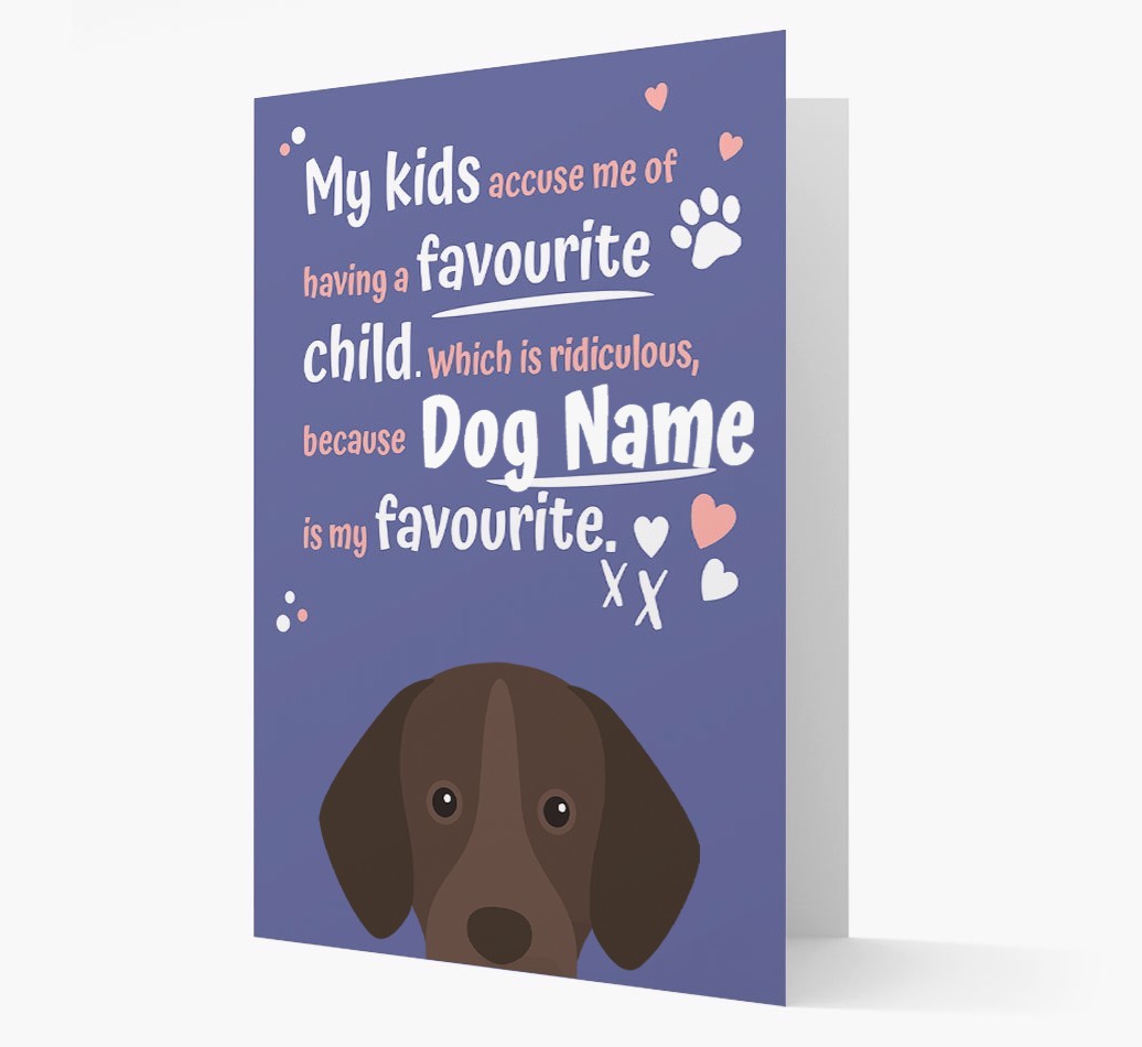 'Favourite Child' - Personalised {breedFullName} Card