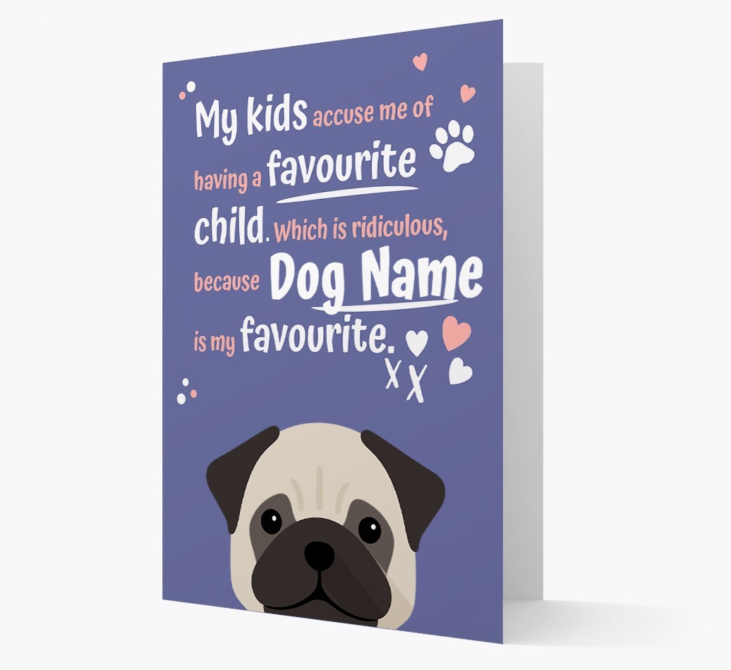 'Favourite Child' - Personalised {breedFullName} Card
