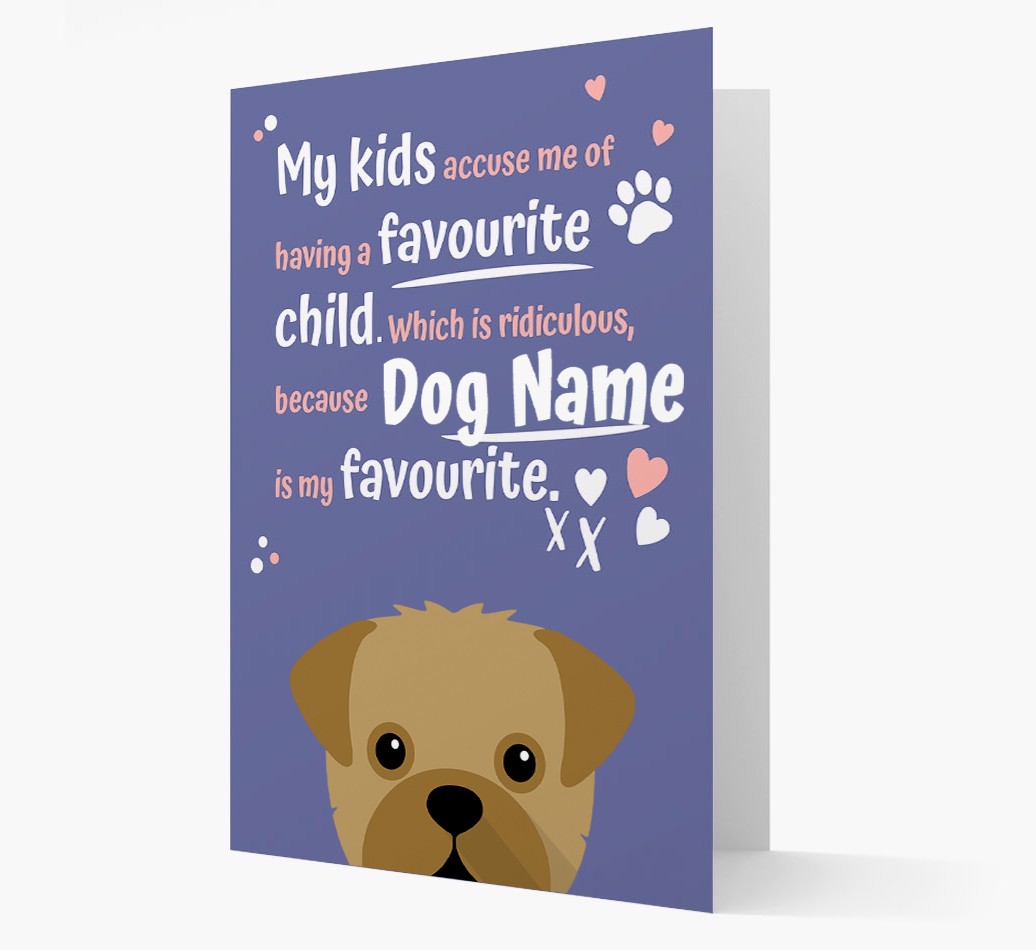 'Favourite Child' - Personalised {breedFullName} Card