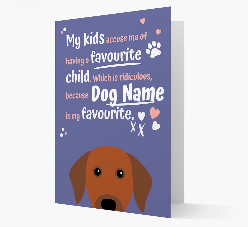 'Favourite Child' - Personalised {breedFullName} Card